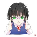  1girl bob_cut glasses gugure!_kokkuri-san ichimatsu_kohina 