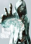  1boy brain hood hoodie jacket open_clothes open_jacket otani_(gloria) outstretched_hand ruvik scar solo the_evil_within 