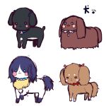  animalization dog hiradaira_chisaki hisanuma_sayu mofu_shougun mukaido_manaka nagi_no_asukara no_humans shiodome_miuna smile 