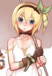  1girl blonde_hair blue_eyes choker collarbone doll edna_(tales) expressionless folks_(nabokof) green_eyes hairband short_hair side_ponytail single_glove solo tales_of_(series) tales_of_zestiria umbrella 