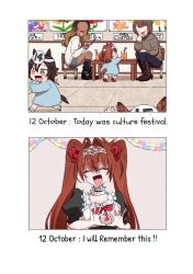 age_progression animal_ears horse_ears horse_girl long_hair multiple_girls short_hair umamusume