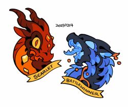  animal_focus battlewinner blue_sclera character_name colored_sclera cropped_head dated dragon flat_color hashtag-only_commentary highres horns monster monster_focus nightwing_(wings_of_fire) no_humans open_mouth red_eyes rehtaef scarlet_(wings_of_fire) simple_background skywing_(wings_of_fire) slit_pupils solid_eyes tongue western_dragon white_background wings_of_fire yellow_sclera 