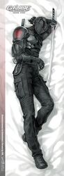  1boy artist_name character_name cheonha87 copyright_name dakimakura g.i._joe helmet highres katana logo mask snake_eyes_(character) solo sword weapon 