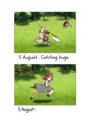 age_progression animal_ears horse_ears horse_girl long_hair multiple_girls short_hair umamusume