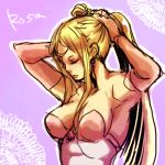   9wa blonde_hair closed_eyes final_fantasy final_fantasy_iv long_hair ponytail rosa_farrell  