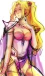  9wa blonde_hair blue_eyes cape final_fantasy final_fantasy_iv leotard long_hair ponytail rosa_farrell 