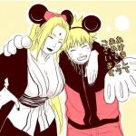  blonde_hair disney disney_world eyes_closed happy lipstick mouse_ears naruto naruto_shippuden smile tsunade uzumaki_naruto 