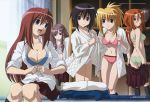  5girls azuma_satori bamboo_blade bra chiba_kirino kawazoe_tamaki kuwahara_sayako miyazaki_miyako panties undressing 