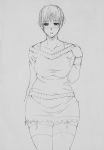  female short_hair sketch sweater tagme thighhighs 