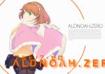  1girl aldnoah.zero asseylum_vers_allusia brown_hair capelet copyright_name green_eyes hairband head_tilt looking_at_viewer looking_back pleated_skirt satori0121 scarf short_hair skirt smile solo sweater 