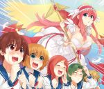  6+girls blush breasts haramura_nodoka multiple_girls nakagomiyuki415 saki tears wings 