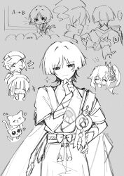  +++ ... 2boys 2girls arm_at_side armor bell belt beret blunt_bangs blunt_ends bodysuit book bow bridal_gauntlets cape cat chalkboard choppy_bangs circle_hands closed_eyes closed_mouth commentary covered_collarbone cropped_torso curtained_hair disembodied_head english_commentary facing_another feathers furisode gem genshin_impact greyscale hand_on_own_chin hand_on_own_hip hand_up hat highres holding holding_book japanese_armor japanese_clothes juban kimono kote light_blush looking_at_viewer middle_ring monochrome multiple_boys multiple_girls musical_note nahida_(genshin_impact) neck_bell notice_lines open_clothes open_kimono open_mouth parted_bangs pom_pom_(clothes) rope rzm_mmzk sash scaramouche_(genshin_impact) short_sleeves shorts shoulder_peek single_hair_intake smile spoken_ellipsis spoken_musical_note tassel teaching tsurime twitter_username upper_body vision_(genshin_impact) wanderer_(genshin_impact) 