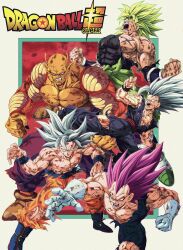  5boys abs antennae aura bald battle_damage black_bodysuit bodysuit boots broly_(dragon_ball_super) bure_(fantasticyouth7) closed_mouth colored_skin commentary copyright_name cover cover_page derivative_work dougi dragon_ball dragon_ball_super dragon_ball_super_broly electricity fighting_stance frown gloves gohan_beast green_eyes green_hair grey_eyes grey_hair group_picture hashtag-only_commentary highres instagram_logo instagram_username legendary_super_saiyan long_hair looking_at_viewer male_focus manga_cover medium_hair multiple_boys muscular muscular_male namekian no_eyebrows orange_pants orange_piccolo orange_skin pants pectorals piccolo pointy_ears purple_hair purple_pants purple_shirt red_eyes red_sash sash shirt smile son_gohan son_goku spiky_hair super_saiyan topless_male torn_bodysuit torn_clothes torn_pants ultra_ego_(dragon_ball) ultra_instinct vegeta veins violet_eyes white_boots white_gloves 