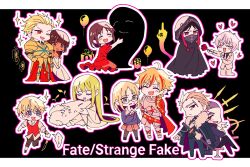  ... 2others 4girls 6+boys akaisi894 alexandre_dumas_(fate) androgynous anger_vein animal armor blonde_hair blush brown_hair chibi closed_eyes closed_mouth copyright_name covered_mouth dark-skinned_female dark_skin dress enkidu_(fate) fate/strange_fake fate_(series) flat_escardos gilgamesh_(fate) glasses gold_armor green_hair grey_hair hand_on_own_hip hashtag-only_commentary highres jack_the_ripper_(fate/strange_fake) jester_karture kuruoka_tsubaki long_hair multicolored_hair multiple_boys multiple_girls multiple_others no_name_assassin_(fate) one_eye_closed open_mouth orlando_reeve pale_rider_(fate) red_dress red_eyes richard_i_(fate) sajou_ayaka_(fate/strange_fake) scar scar_on_face short_hair sitting smile streaked_hair tine_chelc twitter_username watch watch white_dress wolf_(fate) 