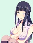 1girl blush breasts cleavage highres hyuuga_hinata kouyou_(12953910) lavender_eyes long_hair looking_at_viewer naruto naruto:_the_last tears 