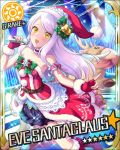  blush christmas eve_santaclaus fingerless_gloves gloves hat idolmaster idolmaster_cinderella_girls long_hair microphone santa_outfit singing white_hair yellow_eyes 