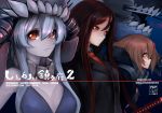  breasts cosplay cover cover_page dated doujin_cover hachachi hat ikazuchi_(kantai_collection) kantai_collection long_hair re-class_battleship re-class_battleship_(cosplay) red_eyes ru-class_battleship scarf shinkaisei-kan short_hair_with_long_locks silver_hair watermark web_address white_skin wo-class_aircraft_carrier 