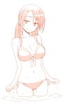  bikini himura_kiseki monochrome sketch swimsuit twintails 