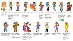  6+boys absurdres alexander_albon andrea_kimi_antonelli animal_costume animal_ears antennae ball batman_(series) bear_costume black_eyes black_hair black_jacket black_pants black_shoes blonde_hair blood blood_on_clothes blue_eyes blue_hoodie blue_pants blue_shirt blue_shoes bodysuit brown_eyes brown_hair cape care_bears carlos_sainz charles_leclerc chef chef_hat closed_eyes closed_mouth commentary cosplay dark-skinned_male dark_skin dc_comics english_commentary english_text esteban_ocon everyone fake_animal_ears fake_antennae fernando_alonso formula_one franco_colapinto funshine_bear funshine_bear_(cosplay) gabriel_bortoleto george_russell halloween halloween_costume hammer harley_quinn harley_quinn_(cosplay) hat highres holding holding_hammer holding_sword holding_unworn_cape holding_unworn_clothes holding_weapon hood hood_up hoodie isack_hadjar jacket jester_cap jester_costume joker_(dc) joker_(dc)_(cosplay) knight lando_norris lewis_hamilton liam_lawson lion_costume male_focus marvel matador max_verstappen multiple_boys nico_hulkenberg oliver_bearman onesie open_mouth orange_cape oscar_piastri pants paris_saint-germain pierre_gasly purple_jacket purple_pants rabbit_ears real_life red_bodysuit red_cape red_eyes red_shoes scooby-doo scooby-doo_(character) scooby-doo_(character)_(cosplay) shaggy_rogers shaggy_rogers_(cosplay) shirt shoes short_hair simple_background smile soccer_ball soccer_uniform sog_goog sonic_(series) sonic_the_hedgehog sonic_the_hedgehog_(cosplay) spider-man spider-man_(cosplay) spider-man_(series) sportswear sunglasses sword tsunoda_yuuki_(racecar_driver) unworn_cape vampire_costume weapon werewolf_costume white_background white_hat white_jacket white_shirt white_shoes zombie_costume 