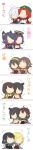  6+girls absurdres antenna_hair bangs bare_shoulders black_hair blush chibi detached_sleeves fusou_(kantai_collection) grin hairband haruna_(kantai_collection) headgear hiei_(kantai_collection) highres hong_meiling hyuuga_(kantai_collection) izayoi_sakuya japanese_clothes kantai_collection karanomori_shion kunizuka_yayoi long_hair long_image maid maid_headdress mechanical_halo multiple_girls neko_majin nontraditional_miko pants parted_bangs psycho-pass purple_hair scarf shared_scarf shigure_(kantai_collection) short_hair side_slit silver_hair sitting smile tall_image tatsuta_(kantai_collection) tenryuu_(kantai_collection) touhou translated yamashiro_(kantai_collection) 