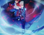  2boys archer arrow bow_(weapon) electricity emiya_shirou fate/stay_night fate_(series) multiple_boys red_eyes redhead weapon white_hair yukihime_(mofumofu2225) 