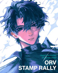  1boy belt_collar black_coat black_hair black_shirt coat collar curtained_hair double-parted_bangs dutch_angle emetitur glaring hair_between_eyes highres looking_at_viewer male_focus narrowed_eyes omniscient_reader's_viewpoint popped_collar portrait serious shirt short_hair sidelighting solo yoo_joonghyuk 