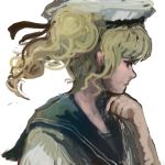  1girl blonde_hair blue_eyes hat katari kitashirakawa_chiyuri profile sailor_collar sailor_hat solo touhou touhou_(pc-98) twintails white_background 