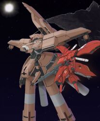  alpha_azieru axis_(gundam) beam_rifle char's_counterattack char's_counterattack_-_beltorchika's_children commentary_request corrupted_twitter_file energy_gun green_eyes gun gundam highres holding holding_gun holding_weapon mecha mecha_focus mobile_armor mobile_suit neo5180 neo_zeon nightingale_(gundam) no_humans one-eyed robot science_fiction space star_(sky) sun thrusters violet_eyes weapon 