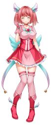  1girl ^_^ blush boots bow breasts brooch calpish chest_jewel choker closed_eyes closed_mouth collarbone dress facing_viewer frilled_dress frilled_thighhighs frills full_body game_cg gloves hair_ornament hand_up heart jewelry large_breasts large_variant_set magical_girl magisphere_berry mahou_reiki_magisphere mana_(magisphere) medium_breasts medium_hair non-web_source official_art pigeon-toed pink_choker pink_dress pink_gloves pink_hair pink_sailor_collar pink_thighhighs red_choker red_hair sailor_collar self-datamine short_dress short_hair short_sleeves smile solo standing tachi-e thigh-highs transparent_background twintails two_side_up variant_set wing_hair_ornament wings zettai_ryouiki 