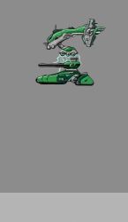  aircraft animated animated_gif cannon commentary dropping dropship electricity english_commentary eve_online gallente_federation_(eve_online) grey_background lowres military_vehicle motor_vehicle multiple_caterpillar_tracks no_humans novafox science_fiction simple_background tank tank_turret 