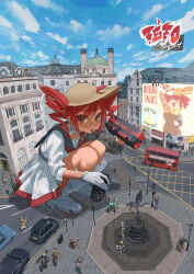  6+boys 6+girls absurdres ahoge baguette bennopi billboard boots bread bus car city commentary_request dress drill_hair eyelashes fleeing food giant giantess gloves hair_between_eyes hat hatsune_miku highres hood hood_down ia_(vocaloid) kagamine_len kagamine_rin kaito_(vocaloid) kasane_teto kasane_teto_(sv) kasane_teto_(utau) knee_boots knees lamppost long_hair long_sleeves looking_at_viewer megurine_luka meiko_(vocaloid) motor_vehicle multiple_boys multiple_girls neck_ribbon open_mouth pinstripe_dress pinstripe_pattern purple_hair red_eyes red_hair red_trim ribbon road shirt short_hair sitting size_difference skirt solo_focus squatting standing synthesizer_v tongue tongue_out traffic_light twin_drills united_kingdom utau vocaloid voiceroid white_boots white_gloves yuzuki_yukari 