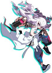  1girl arm_tattoo baggy_pants belt black_pants black_shoes bright_pupils can clothes_around_waist drop_shadow eyeshadow finger_tattoo graffiti guernica_(p5t) hand_tattoo hip_tattoo holding holding_can holding_spray_can jacket jacket_around_waist long_hair loose_belt makeup mouse_tail official_art oribe_hanako paint_on_clothes paint_splatter pants persona persona_5 persona_5_tactica pink_eyes red_eyeshadow shirt shoes sleeveless sleeveless_shirt smile smirk solo spray_can spray_paint tail tank_top tattoo tattoo_sleeve transparent_background two-tone_pants very_long_hair wavy_hair white_belt white_hair white_jacket white_pants white_pupils white_tank_top 