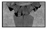  comic g_(desukingu) ikazuchi_(kantai_collection) kantai_collection monochrome pleated_skirt school_uniform serafuku skirt thigh-highs 