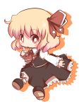  blonde_hair chibi hair_ribbon necktie nijiirosekai red_eyes ribbon rumia short_hair solo touhou 