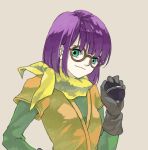  bomb chrono_trigger glasses green_eyes lucca_ashtear purple_hair rurukomame short_hair 