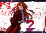  1girl brown_hair dutch_angle eyepatch hair_ornament hands_in_pockets long_hair looking_at_viewer neon_genesis_evangelion plugsuit satori0121 solo souryuu_asuka_langley wind 