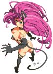  1girl alternate_color animal_ears aqua_eyes ass big_hair breasts cat_ears cat_tail claws darkstalker felicia from_behind fur long_hair oono_tsutomu purple_hair solo standing tail very_long_hair yellow_eyes 