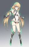  1girl angela_balzac blonde_hair blue_eyes breasts expelled_from_paradise highres kuro_(kuronell) long_hair looking_at_viewer solo twintails very_long_hair 
