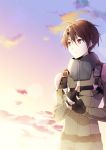  aldnoah.zero brown_eyes brown_hair clouds kaizuka_inaho kuroemon male military military_uniform short_hair sky uniform 