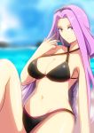  1girl bikini breasts fate/stay_night fate_(series) koujun_(mugenzero) large_breasts long_hair purple_hair rider swimsuit violet_eyes 