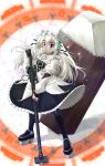  anti-materiel_rifle chaika_trabant coffin eyebrows full_body gun highres hitsugi_no_chaika pantyhose ranbu_hararin rifle sniper_rifle weapon white_hair 