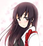  1girl akagi_(kantai_collection) atsushi_(aaa-bbb) brown_eyes brown_hair close-up crying crying_with_eyes_open kantai_collection long_hair looking_at_viewer muneate parted_lips sketch solo tears 