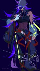  1girl absurdres animal_ears baseball_cap belly commentary_request dark_background dark_skin echoo fenomeno_(black_flames_of_the_righteous_spirit)_(umamusume) fenomeno_(umamusume) gloves hat highres horse_ears horse_girl long_hair see-through_clothes umamusume 