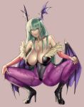  1girl breasts demon_girl eu03 head_wings long_hair looking_at_viewer morrigan_aensland solo succubus vampire_(game) wings 