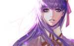  1girl fate/stay_night fate_(series) hair_ribbon long_hair matou_sakura purple_hair ribbon solo syuhei210 violet_eyes 