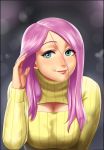  fluttershy highres my_little_pony my_little_pony_friendship_is_magic open-chest_sweater sweater 