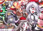  :d airfield_hime animal_on_head battleship-symbiotic_hime beret cat cat_on_head d.a error_musume hat kantai_collection northern_ocean_hime open_mouth shinkaisei-kan smile wo-class_aircraft_carrier 