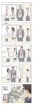  3girls 5koma 6+boys chinese comic highres multiple_boys multiple_girls necktie original qi_fang school_uniform sun_jing tanjiu translation_request 