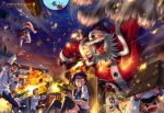  battle christmas explosion highres original santa_claus school_uniform serafuku tagme wox 