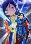  1boy 1girl aragaki_ayase armor black_hair blue_eyes cosplay dragon_quest dragon_quest_iii highres kousaka_kyousuke long_hair ore_no_imouto_ga_konna_ni_kawaii_wake_ga_nai priest_(dq3) priest_(dq3)_(cosplay) sakaki_youma short_hair soldier_(dq3) soldier_(dq3)_(cosplay) tears zoom_layer 